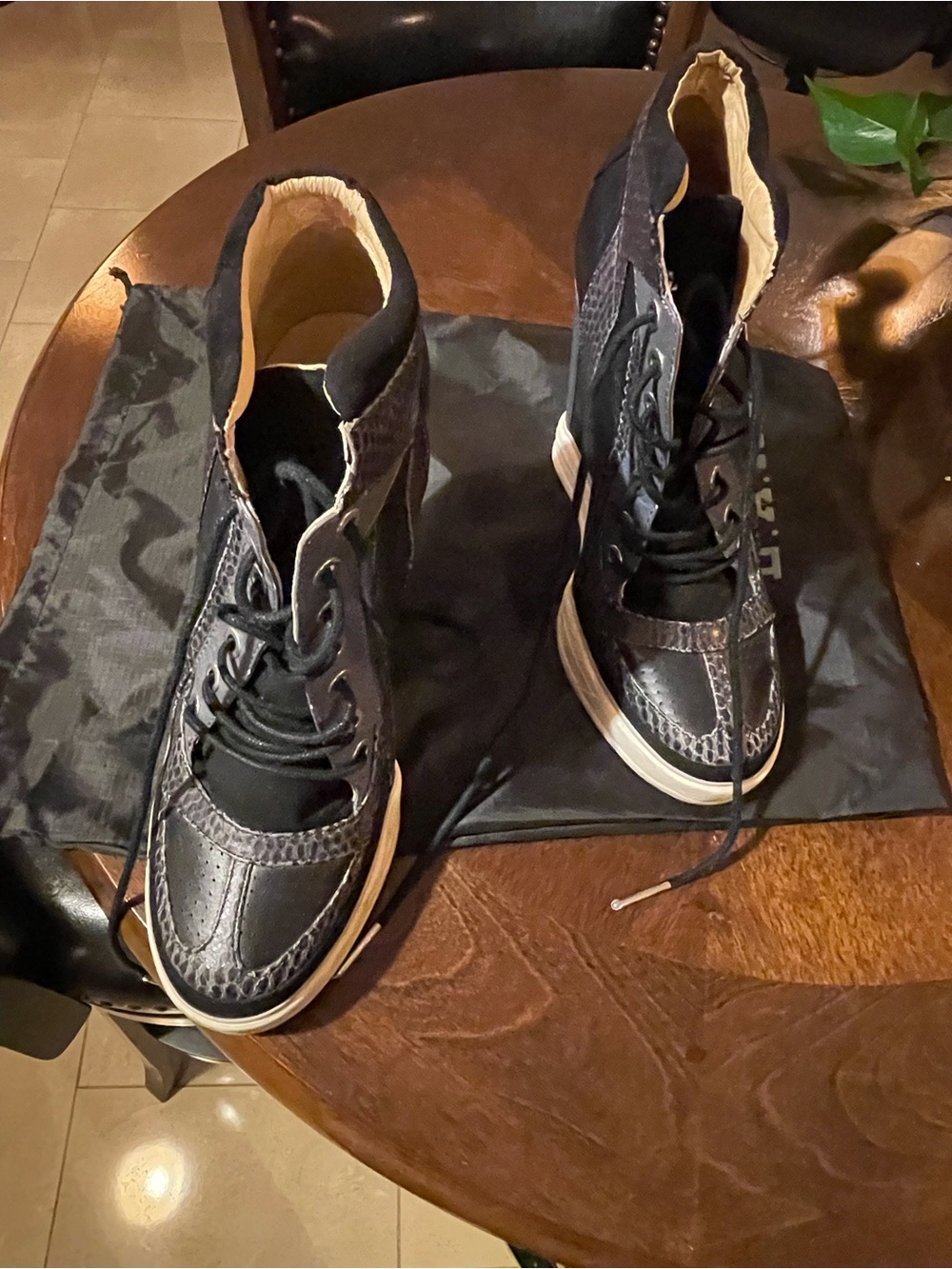 L.A.M.B. Women's Black High-Top Sneakers